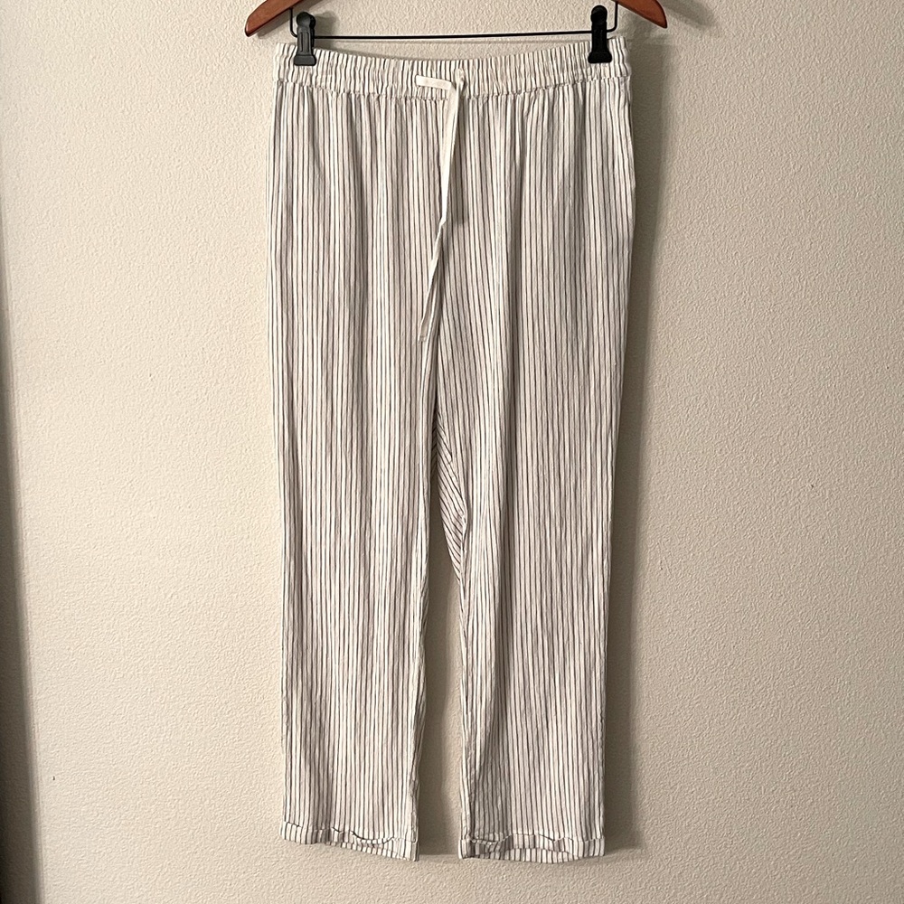 Rails Linen Blend Draw Strings Capri Pants, Sz M - image 1